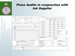 Press Audits in conjunction with
Ink Supplier
 