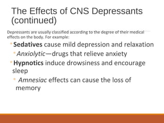 what are some examples of depressants