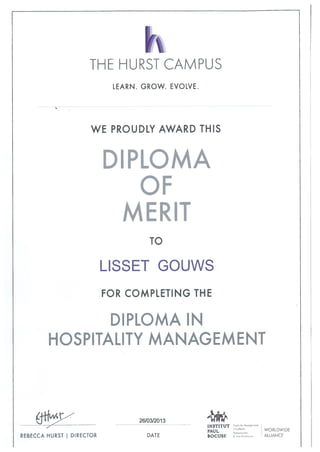 Diploma Of Merit