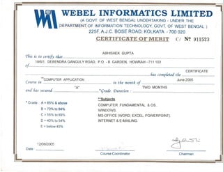 Computer Certificate Basic
