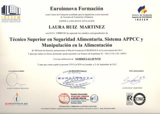 Titulo Seguridad Alimentaria_APPCC Laura Ruiz