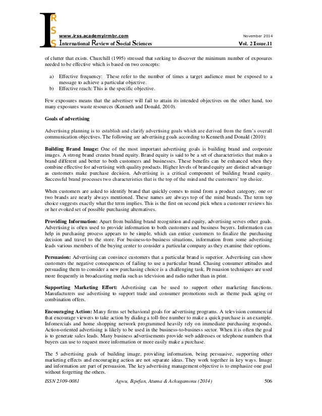 Thesis on impact of advertising on consumer buying behaviour