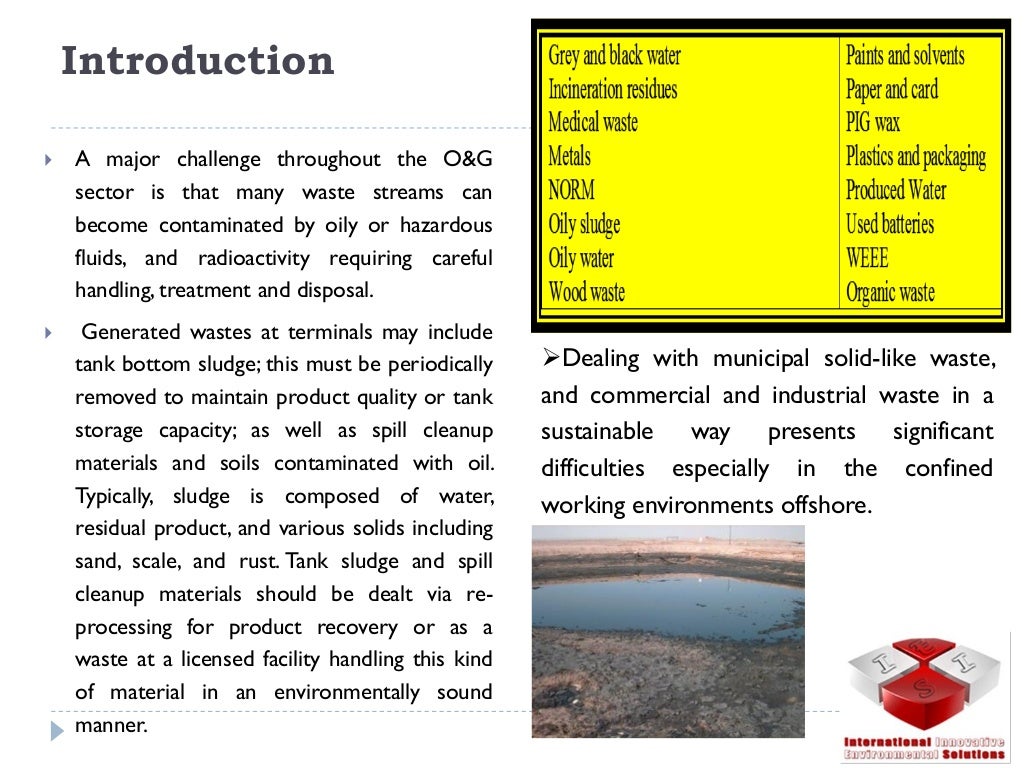 Oil & Gas industry Waste Management