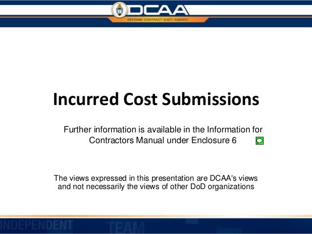 Quick Topic Ice Incurred Cost Electronically Model