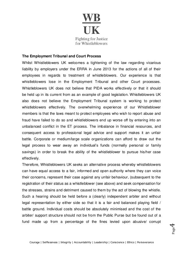 Whistleblowers UK Major Issue Policy Statement Updated 161115