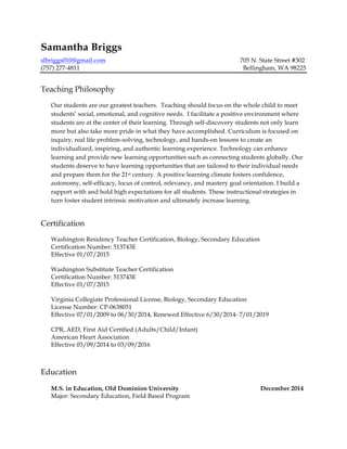 S. Briggs_Resume | PDF