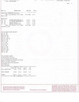 Transcript Data for_Timothy_Wood | PDF