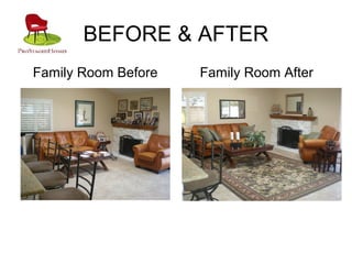 BEFORE & AFTER
Family Room Before Family Room After
 