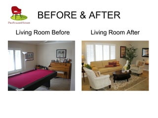 BEFORE & AFTER
Living Room Before Living Room After
 