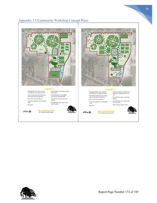 30
Appendix 3.5 Community Workshop Concept Plans
Report Page Number 172 of 185
 