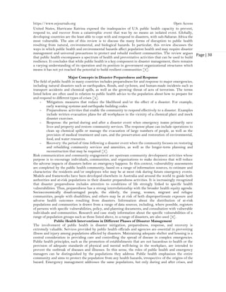The Role of Public Health in Disaster Preparedness and Response (www ...