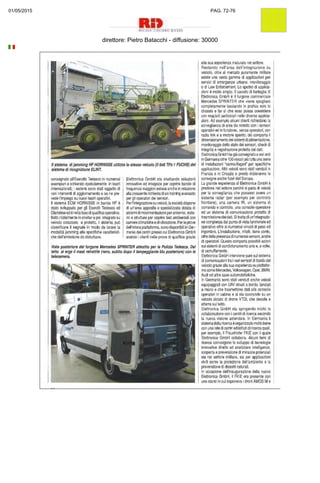 01/05/2015 PAG. 72-76 .. .. ..
.. .. ..
.. .. ..
.. .. ..
direttore: Pietro Batacchi - diffusione: 30000
 