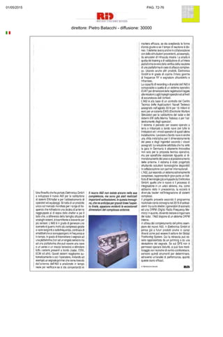 01/05/2015 PAG. 72-76 .. .. ..
.. .. ..
.. .. ..
.. .. ..
direttore: Pietro Batacchi - diffusione: 30000
 