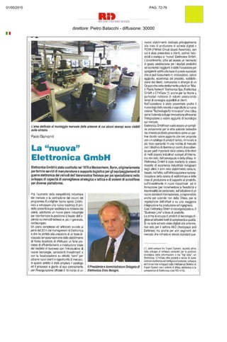 01/05/2015 PAG. 72-76 .. .. ..
.. .. ..
.. .. ..
.. .. ..
direttore: Pietro Batacchi - diffusione: 30000
 