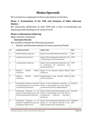 report of the committee on public service in one | PDF
