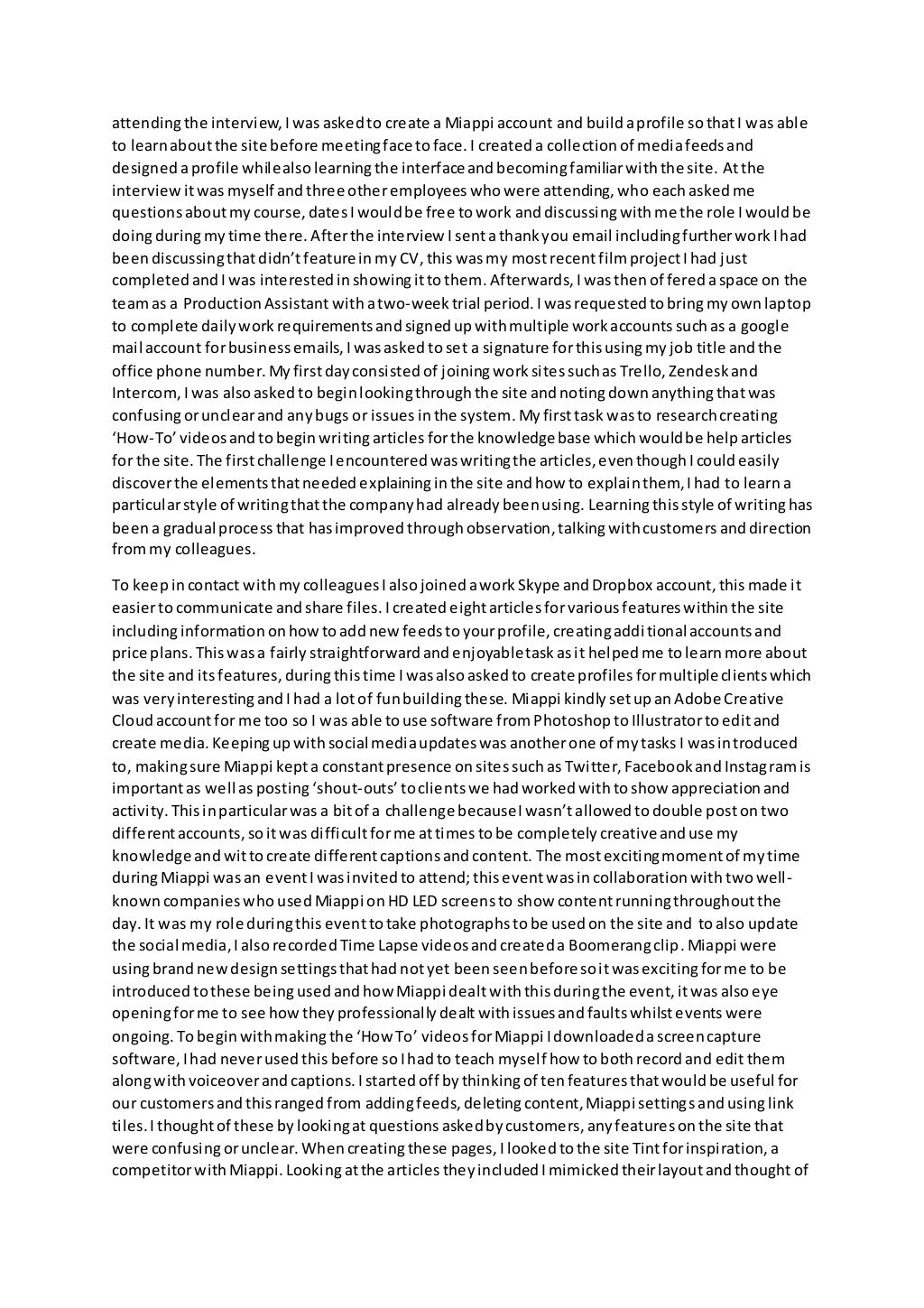 essay on industry