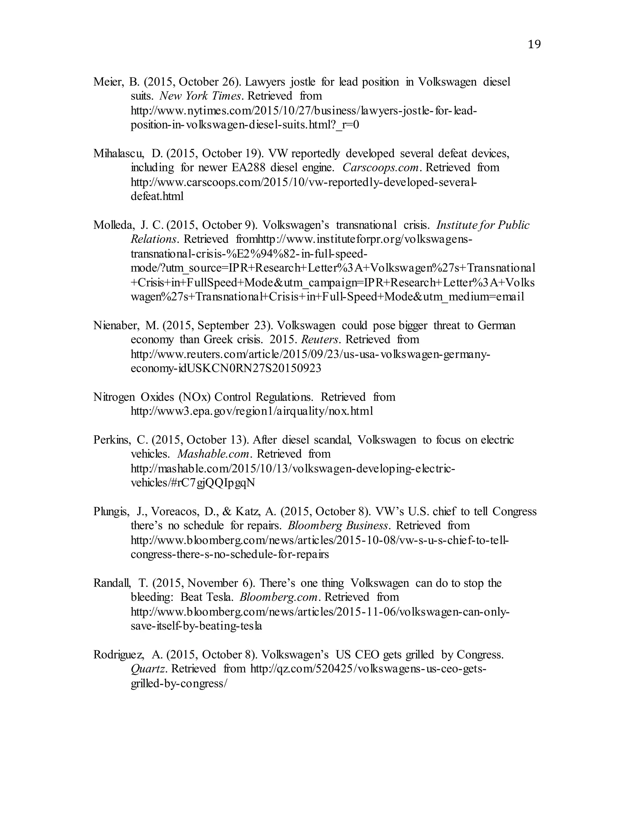 Volkswagen's Dieselgate Case Study | DOCX