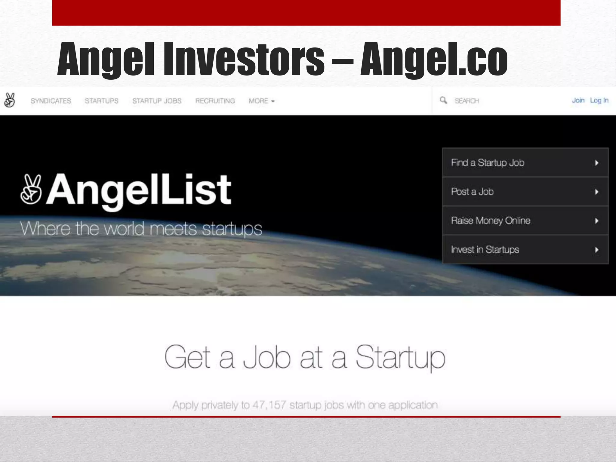 Angel Investors – Angel.co
 