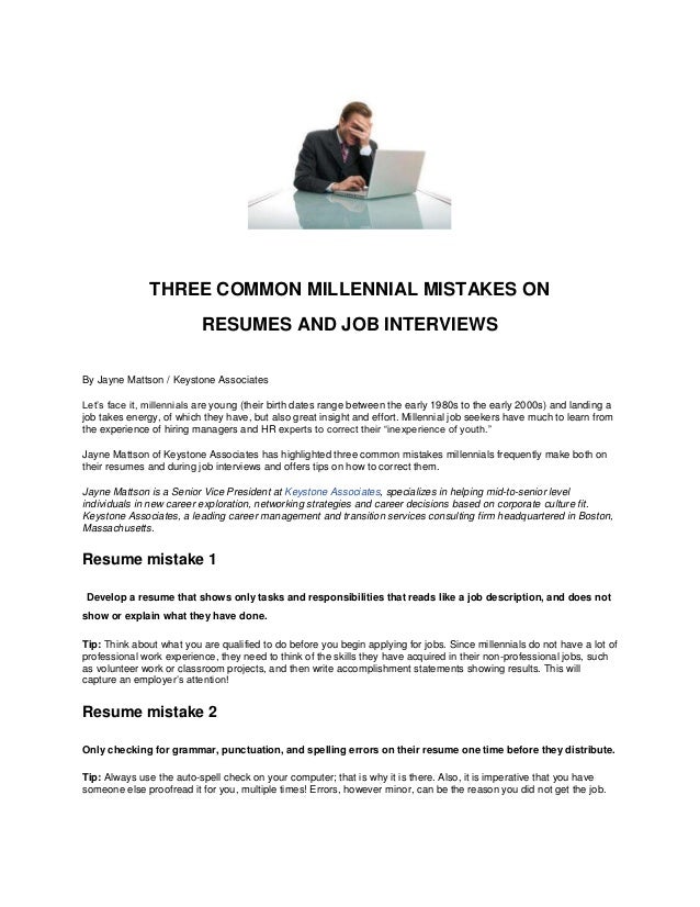 three common millennial mistakes on resumes resume punctuation