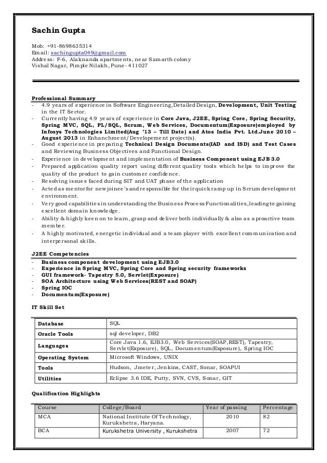 Sachin Gupta Resume Java J2EE Scrum Developer Sachin Gupta Resume Java J2EE Scrum Developer