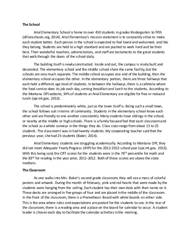 Teacher Work Sample Classroom Management