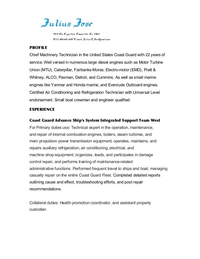 post military resumes