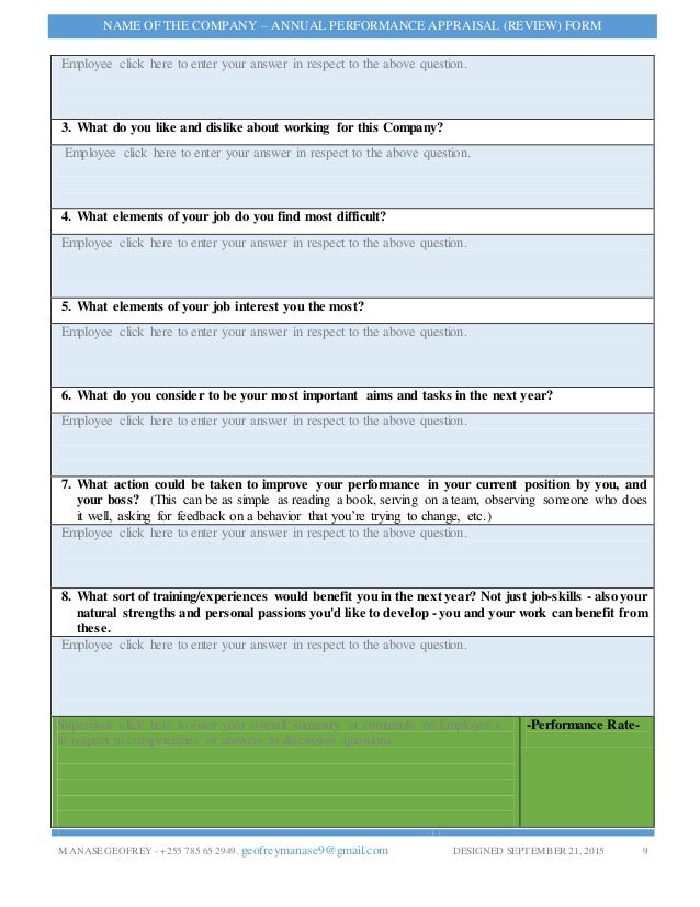 How to write appraisal feedback