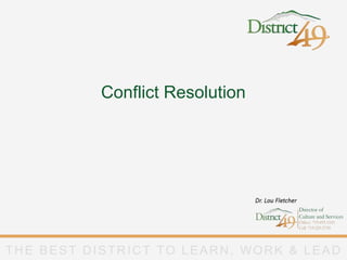 THE BEST DISTRICT TO LEARN, WORK & LEADTHE BEST DISTRICT TO LEARN, WORK & LEAD
Conflict Resolution
 