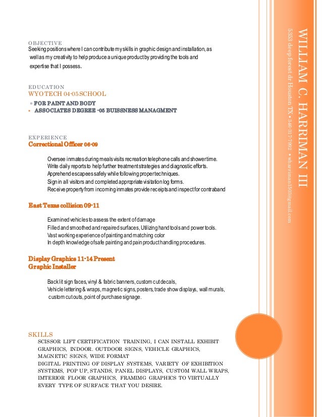 w orange resume