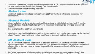 8abstact class in c# | PPTX