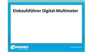 Einkaufsführer Digital-Multimeter
 