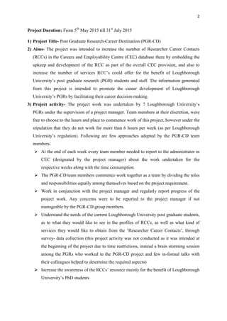 PGR-CD project report | PDF