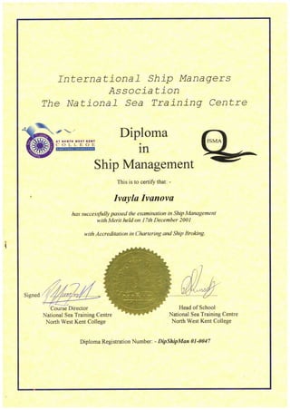 Diploma in Ship amnagement