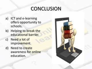 Elearning Comclusion online education ppt | PPTX