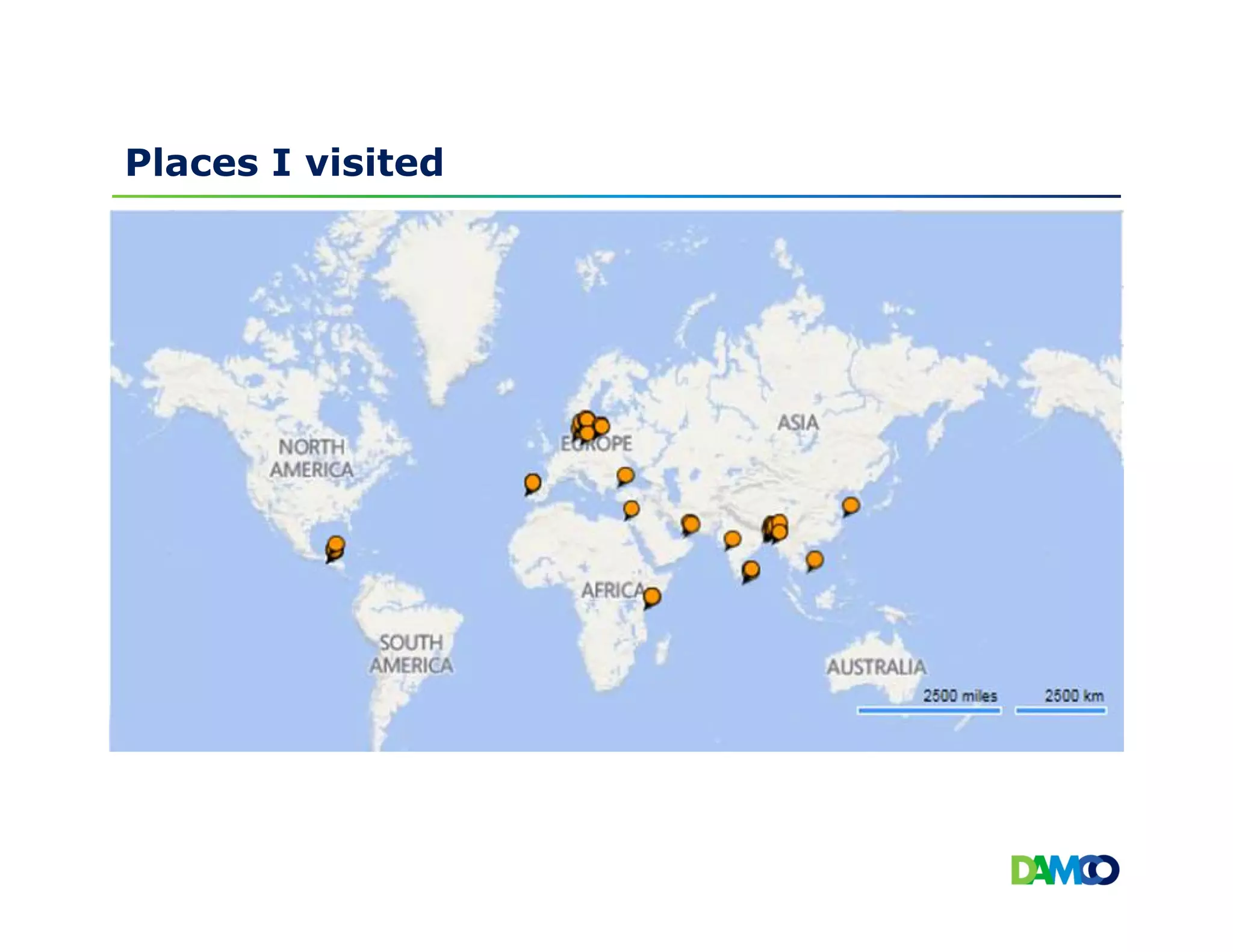 Places I visited
 