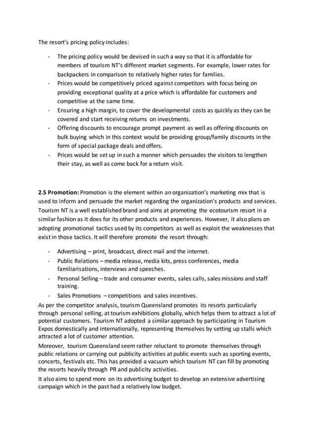 Marketing Plan Assignment | DOCX