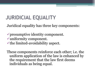 EQUALITY BEFORE THE LAW | PPTX