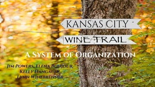 A System of Organization
KANSAS CITY
Jim Powers, Elena Bonjour,
Kelly Hangauer,
Lynn Winebrenner
 