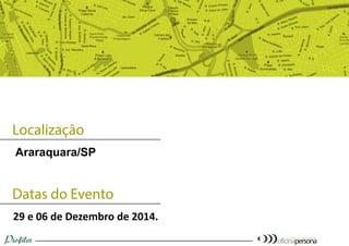 Araraquara/SP 
29 de Novembro e 06 de Dezembro de 2014.  