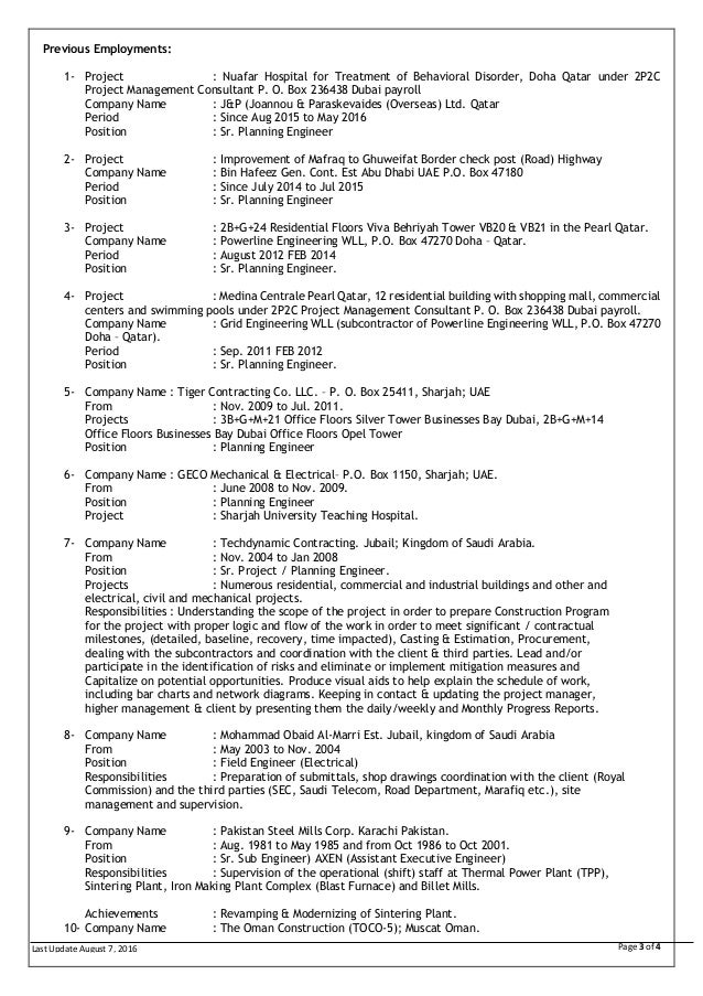 Tanveer Sr Planning Engineer