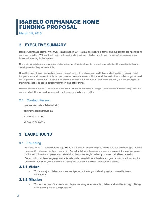 funding proposal
