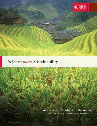 Science meets Sustainability.

.
Welcome to The Global Collaboratory™
DUPONT 2013 SUSTAINABILITY PROGRESS REPORT

Rice paddy in Longsheng, China

 