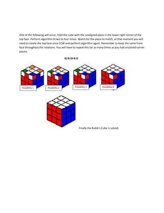 8 algorithms rubik's cube | PDF | Games and Puzzles | Hobbies & Interests