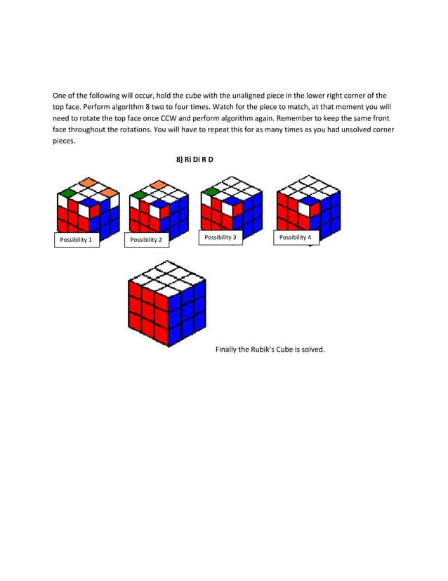 8 algorithms rubik's cube | PDF