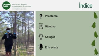 Índice
Problema
Objetivo
Solução
Entrevista
