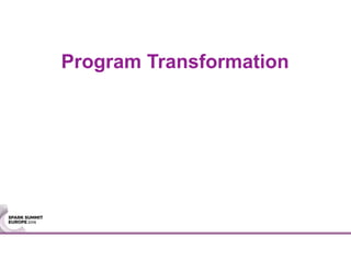Program Transformation
 