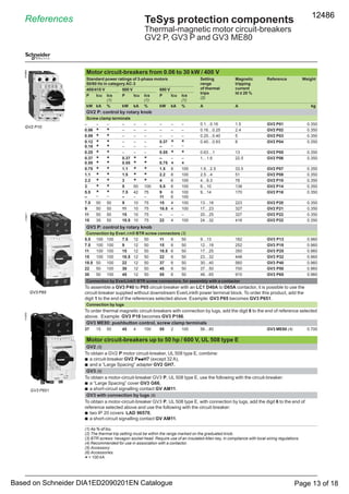 Gv2 Ranges schneider gv2 motor circuit breaker | PDF