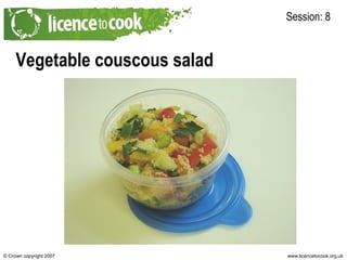 Vegetable couscous salad Session: 8 
