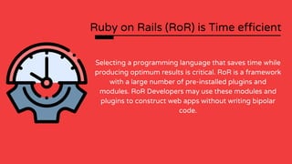 8 awesome benefits of ruby on rails application development | PPT