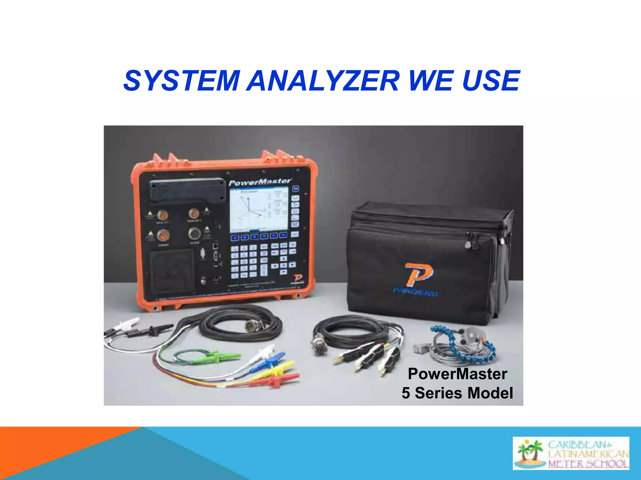 SYSTEM ANALYZER WE USE
PowerMaster
5 Series Model
 